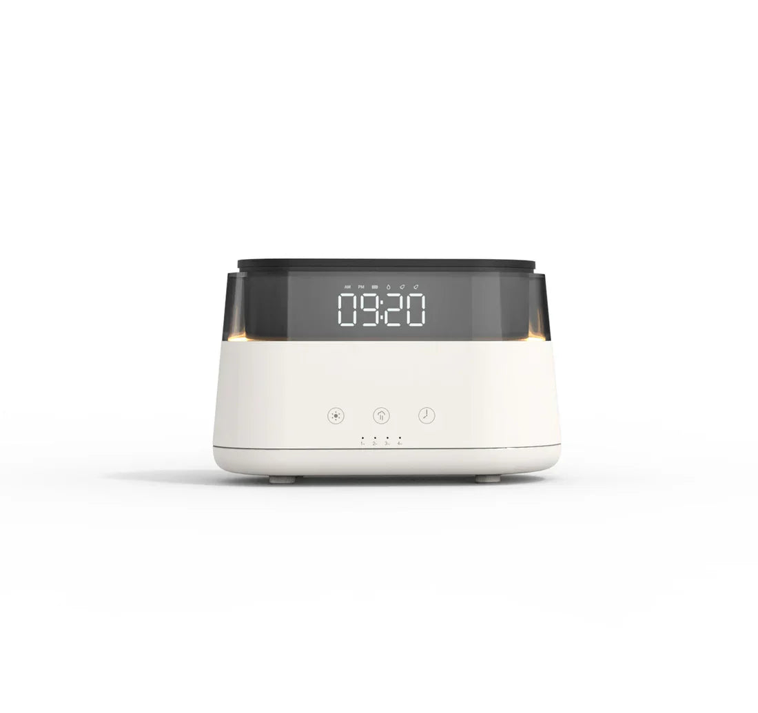 Flame Humidifier With Clock Bedroom Of Intelligent